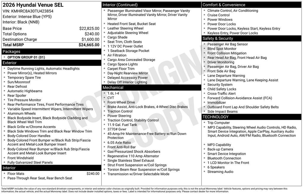 Used 2026 Hyundai Venue SEL FWD image 27