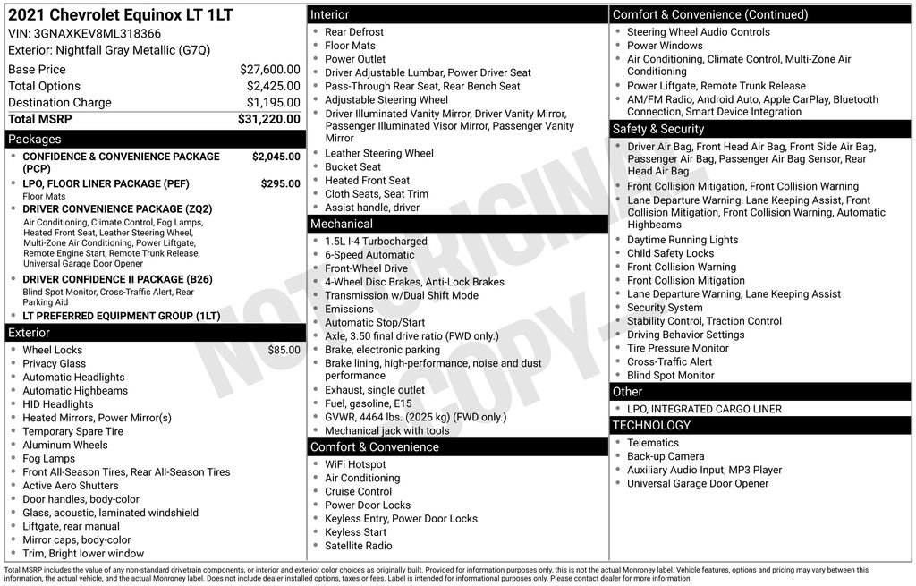 Certified 2021 Chevrolet Equinox LT image 7