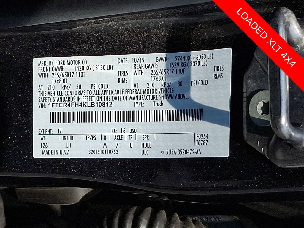 Used 2019 Ford Ranger XLT w/ Equipment Group 301A Mid AWD/4WD image 26