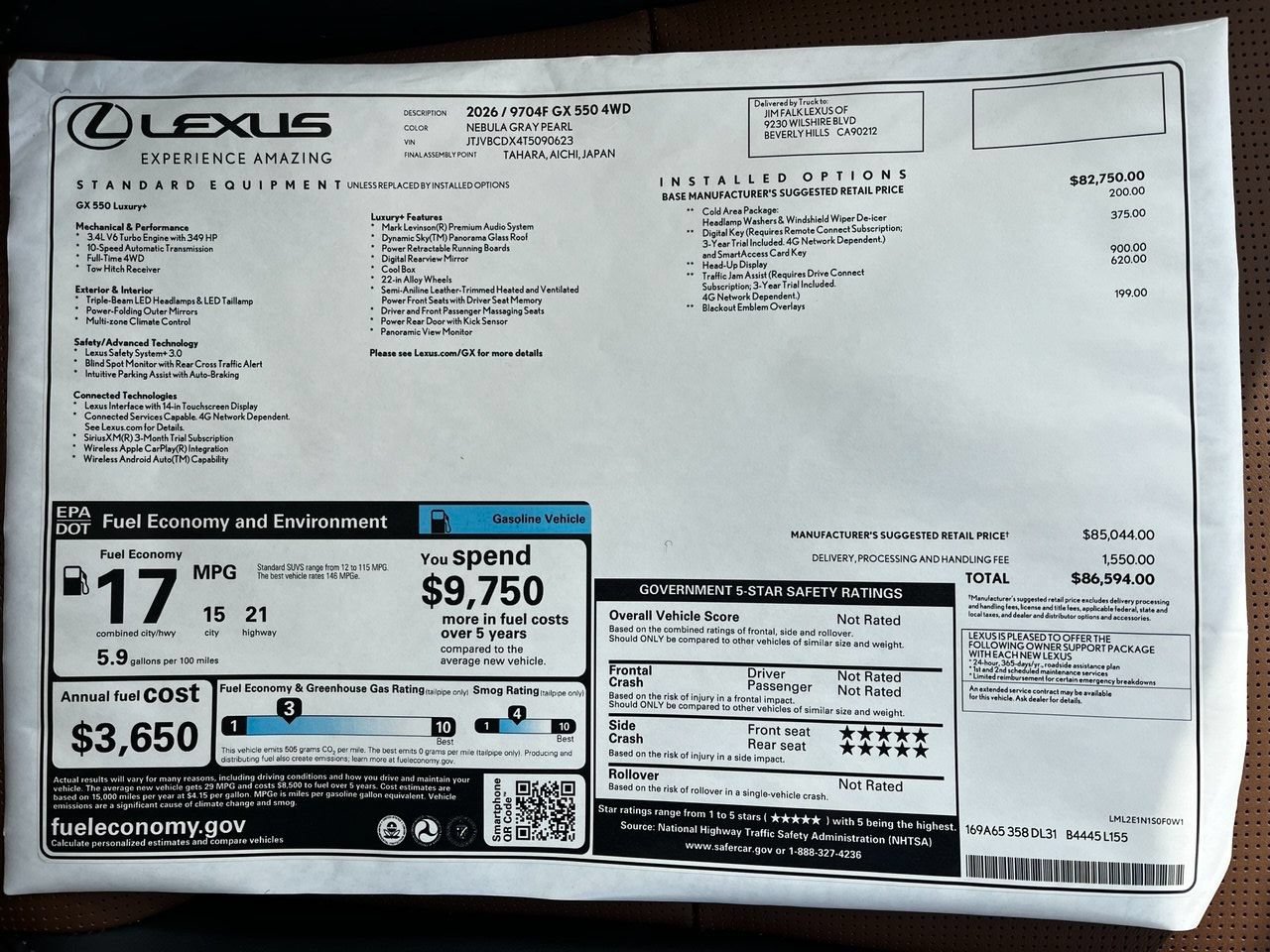 Used 2026 Lexus GX 550 w/ Cold Area Package AWD/4WD image 35