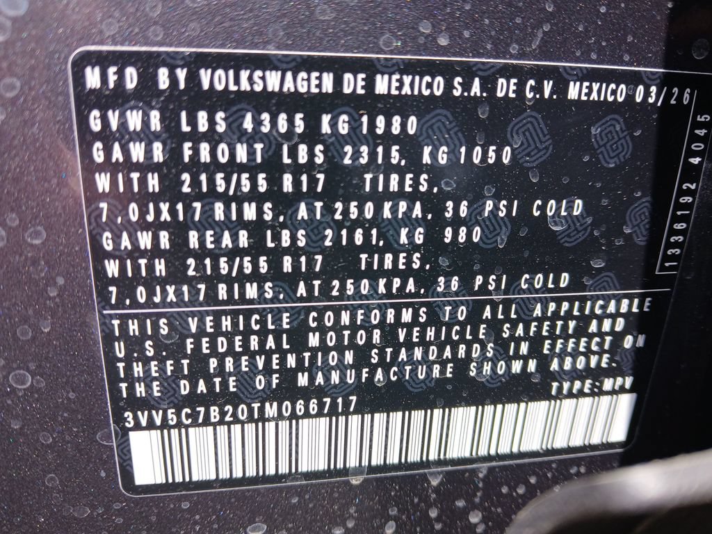 New 2026 Volkswagen Taos S FWD image 28