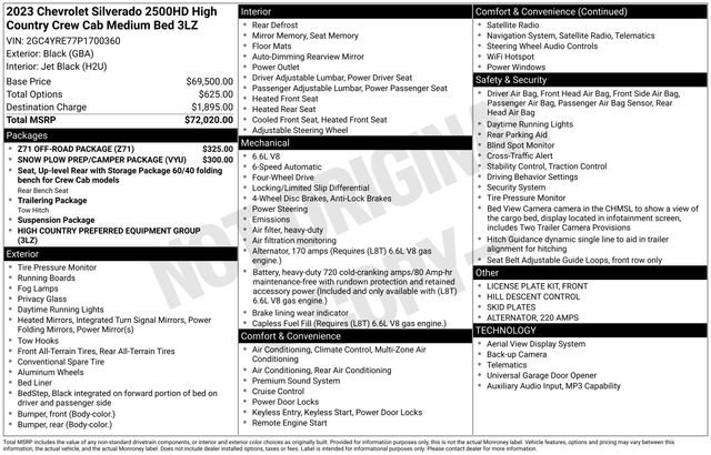 Used 2023 Chevrolet Silverado 2500 High Country w/ Z71 Off-Road Package image 24