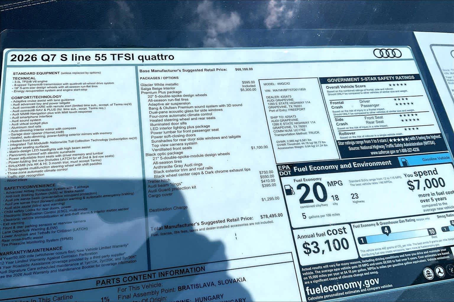 New 2026 Audi Q7 Premium Plus AWD/4WD image 19