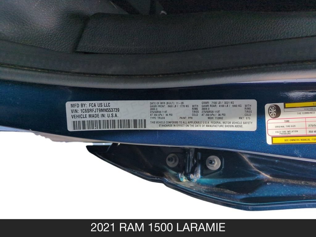 Used 2021 RAM 1500 Laramie AWD/4WD image 25