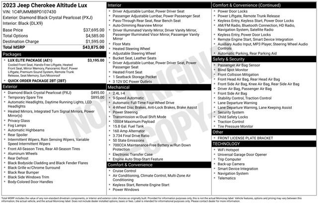 Used 2023 Jeep Cherokee Altitude Lux w/ Lux Elite Package image 5