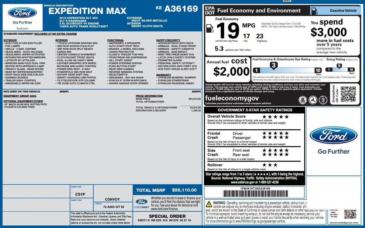 Used 2019 Ford Expedition Max XLT RWD image 7