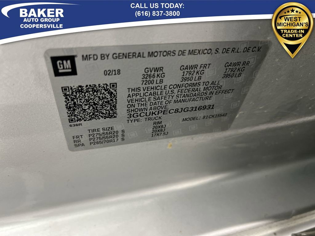 Used 2018 Chevrolet Silverado 1500 Custom w/ Custom Value Package image 32