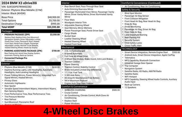 Used 2024 BMW X3 xDrive30i w/ Premium Package AWD/4WD image 47