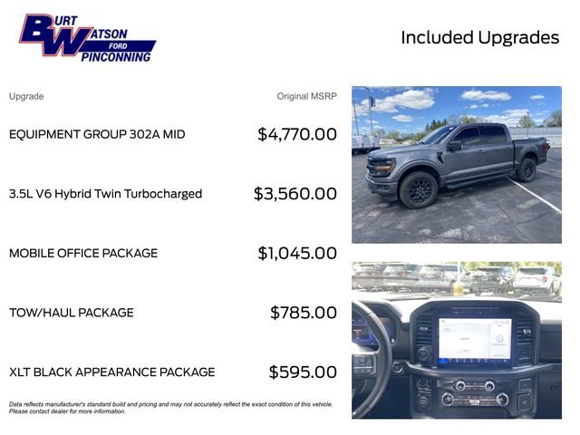Used 2024 Ford F150 XLT w/ Equipment Group 302A MID AWD/4WD image 3