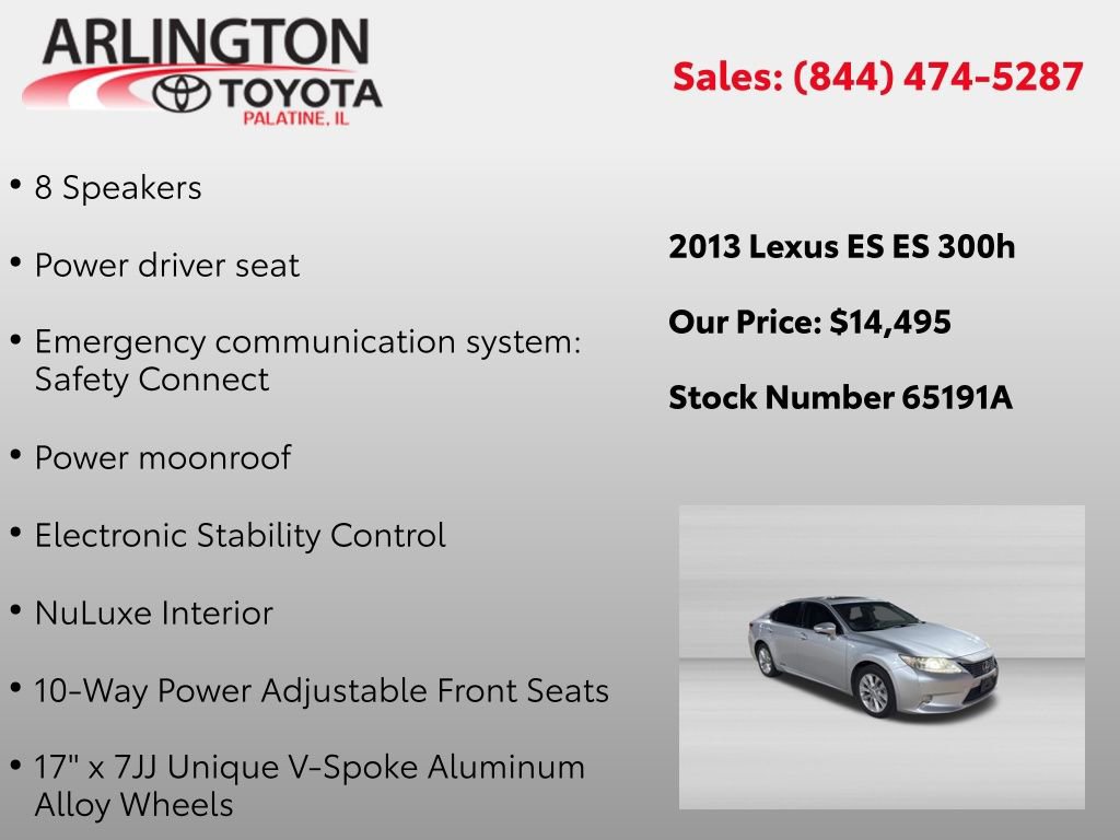 Used 2013 Lexus ES 300h w/ Luxury Pkg FWD image 3