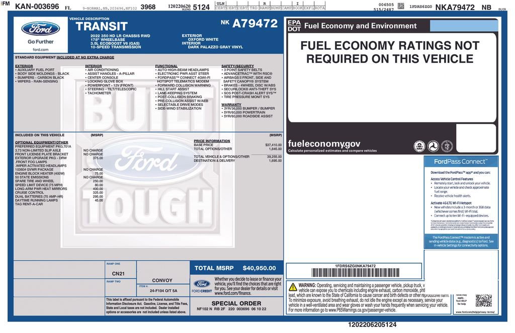 Used 2022 Ford Transit 350 w/ Exterior Upgrade Package image 9