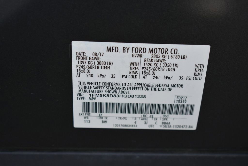 Used 2017 Ford Explorer XLT w/ Equipment Group 202A AWD/4WD image 32