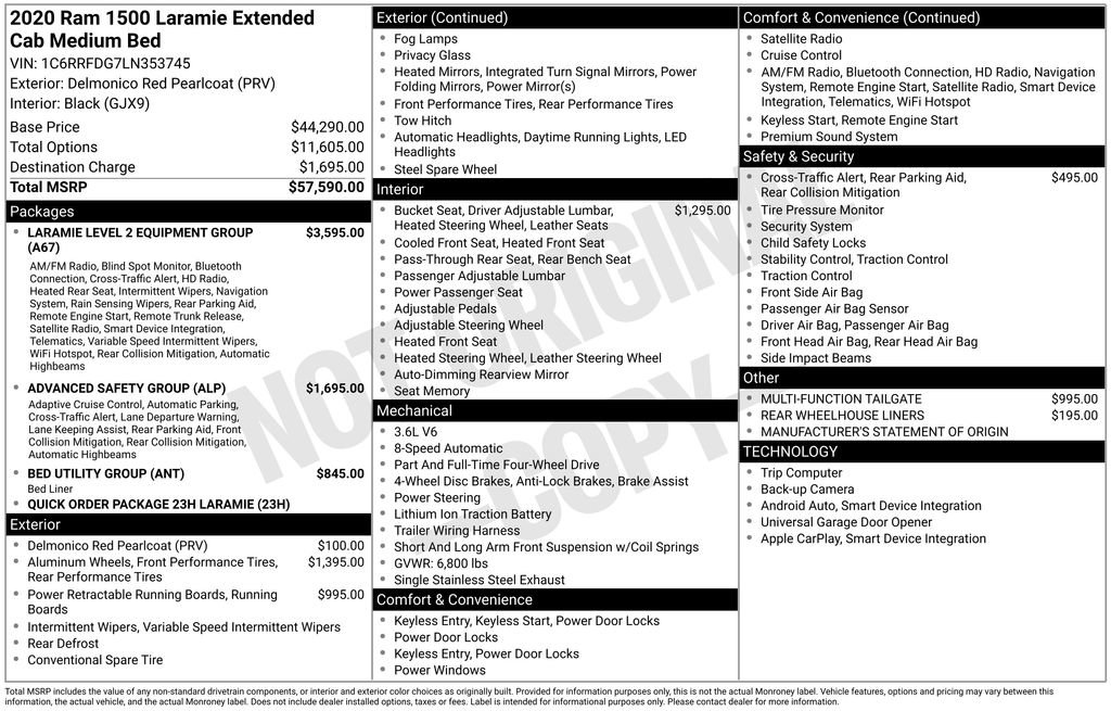 Used 2020 RAM 1500 Laramie image 26
