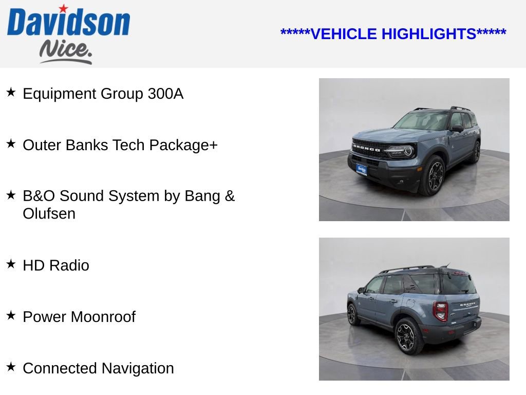 Certified 2025 Ford Bronco Sport Outer Banks w/ Outer Banks Tech Package+ image 4