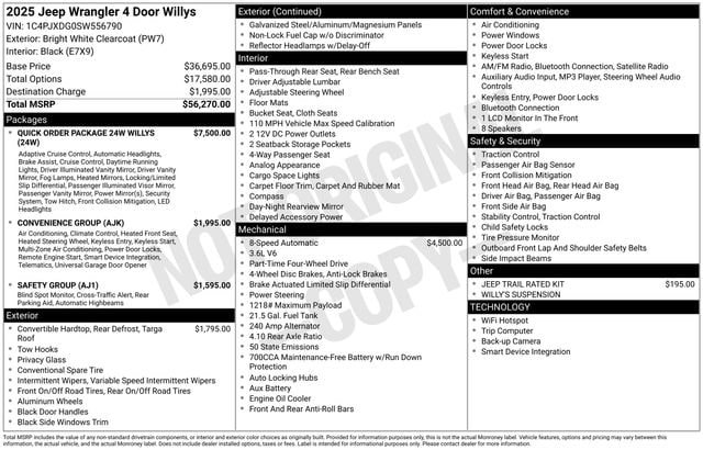 New 2025 Jeep Wrangler Willys AWD/4WD image 5