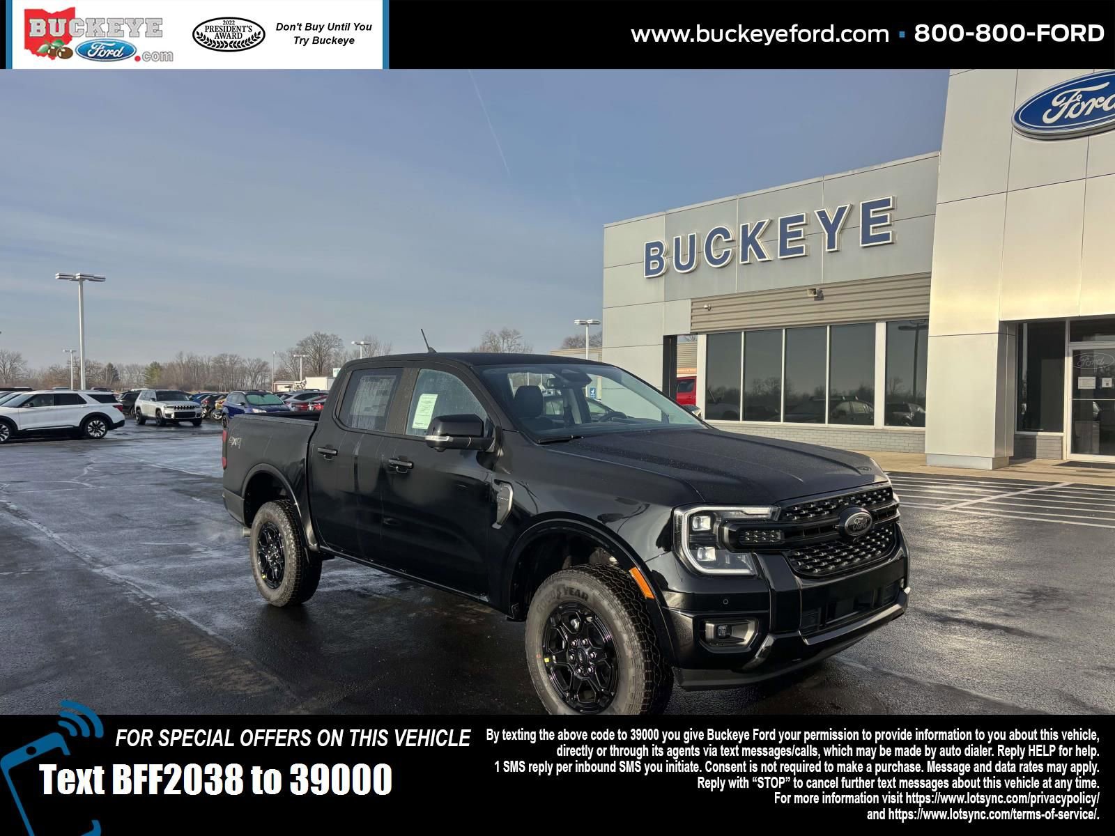 New 2025 Ford Ranger Lariat w/ Black Appearance Package