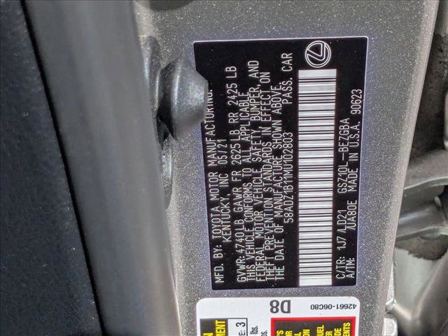 Used 2021 Lexus ES 350 ES 350 w/ Premium Package image 25