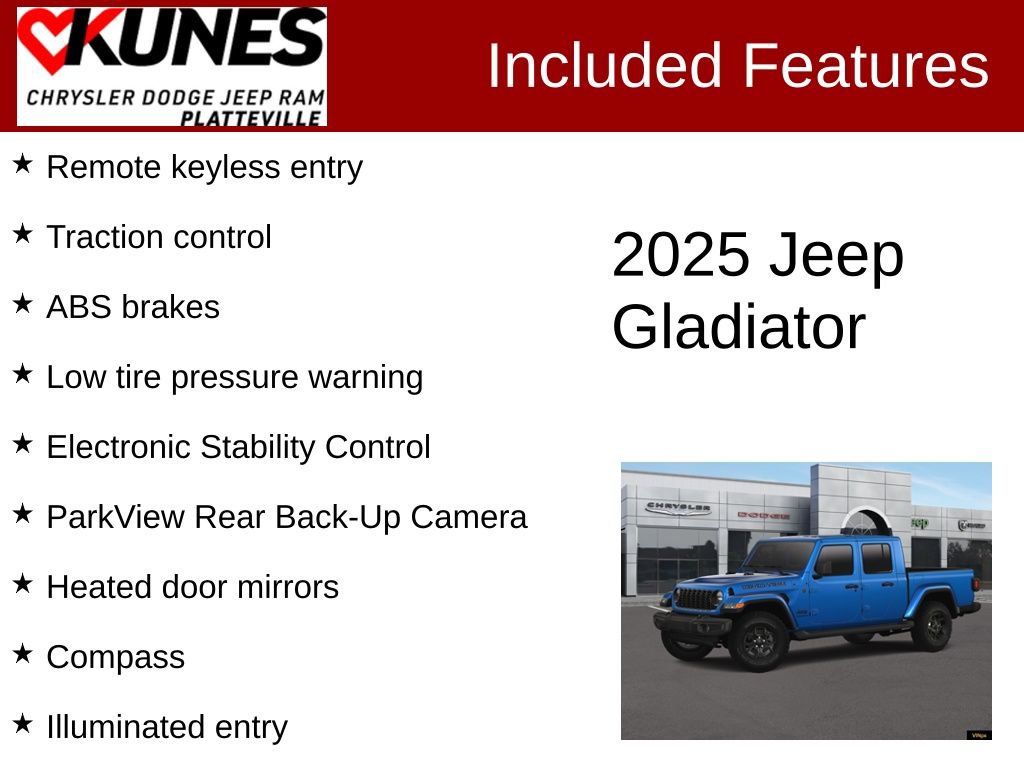 New 2025 Jeep Gladiator Sport image 2