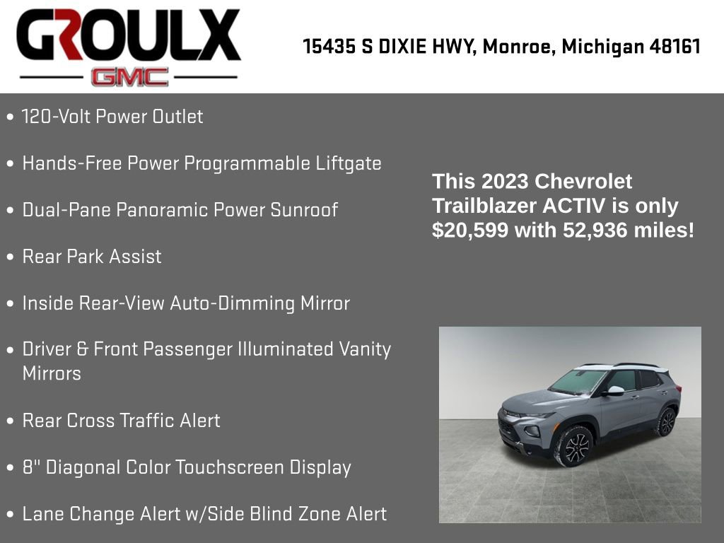 Used 2023 Chevrolet TrailBlazer ACTIV w/ Sun and Liftgate Package image 22