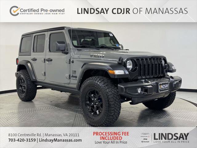 Certified 2022 Jeep Wrangler Unlimited Sport AWD/4WD image 1