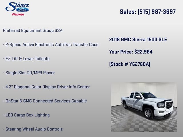 Used 2018 GMC Sierra 1500 SLE w/ Elevation Edition AWD/4WD image 22