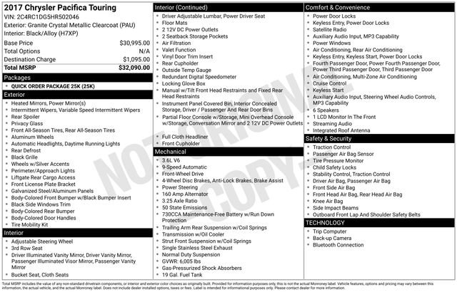 Used 2017 Chrysler Pacifica Touring image 11