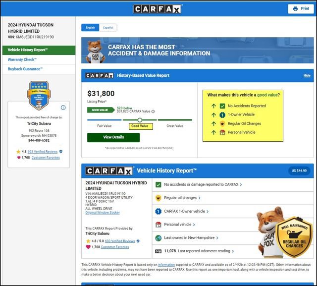 Used 2024 Hyundai Tucson Limited image 14