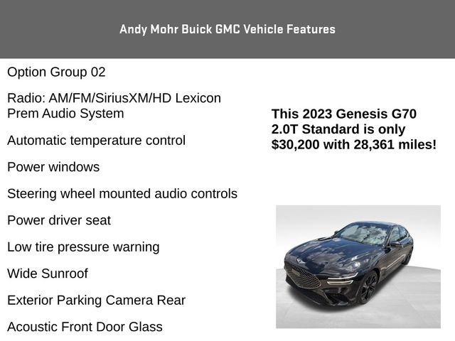 Used 2023 Genesis G70 2.0T w/ Sport Prestige Package AWD/4WD image 8
