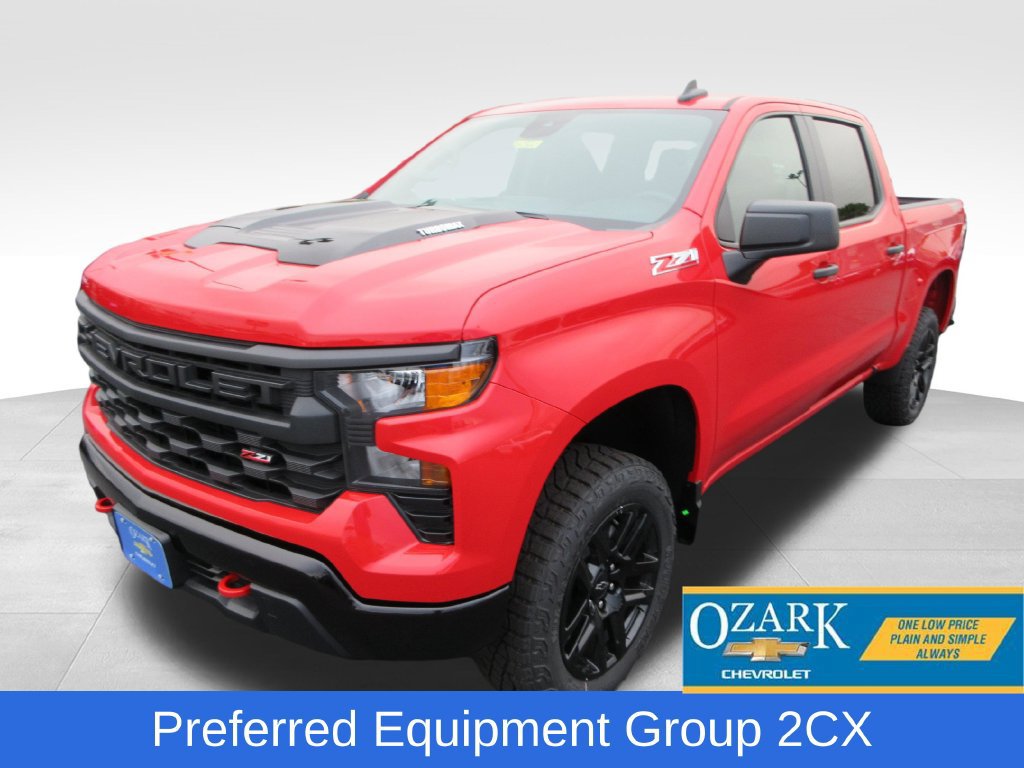 New 2026 Chevrolet Silverado 1500 Custom Trail Boss w/ LPO, Dark Essentials Package AWD/4WD 360° Tour