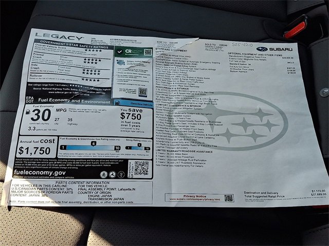 New 2025 Subaru Legacy Limited image 18