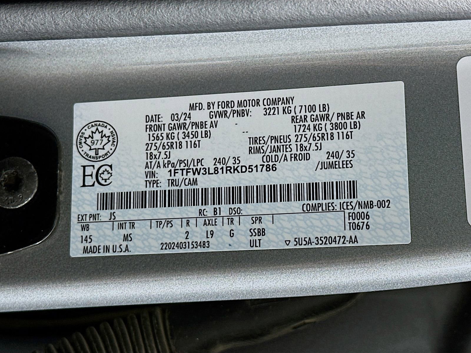 Used 2024 Ford F150 XLT w/ Tow/Haul Package image 31