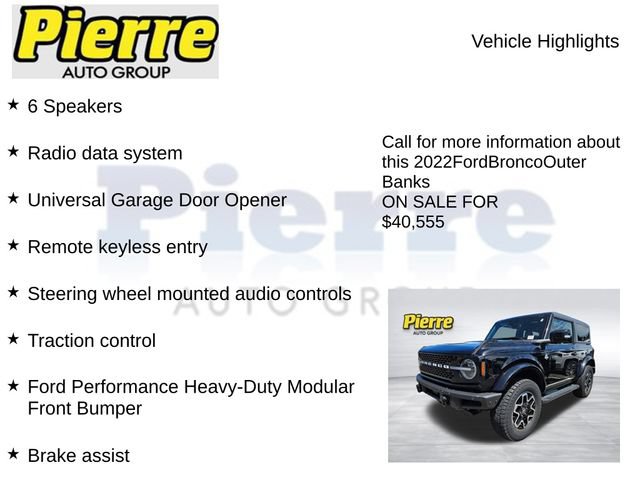 Used 2022 Ford Bronco Outer Banks AWD/4WD image 14