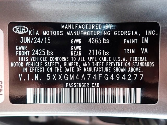 Used 2015 Kia Optima LX image 20