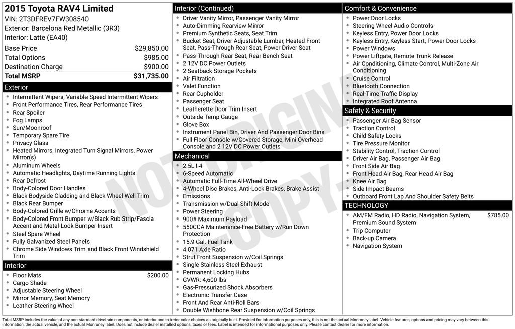 Used 2015 Toyota RAV4 Limited image 17