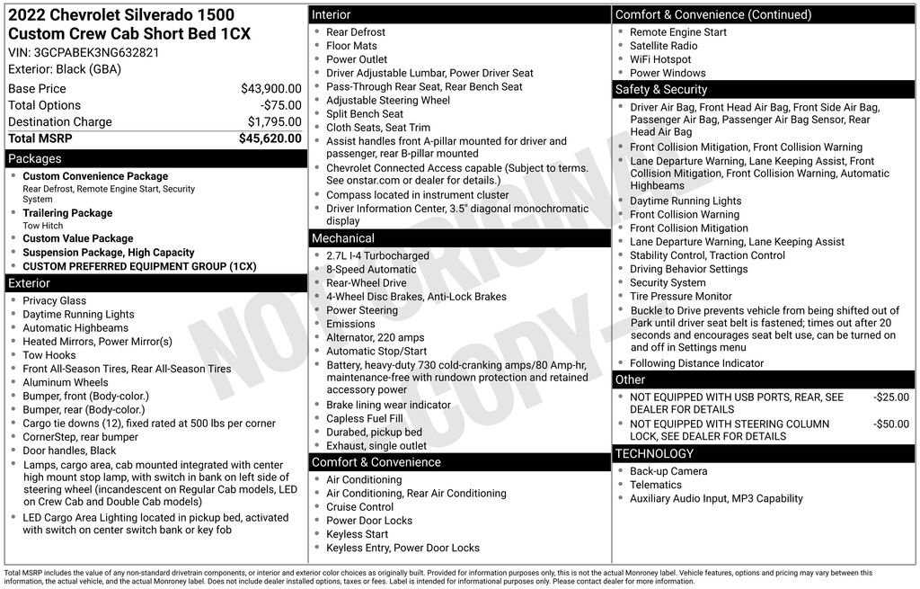 Used 2022 Chevrolet Silverado 1500 Custom RWD image 6