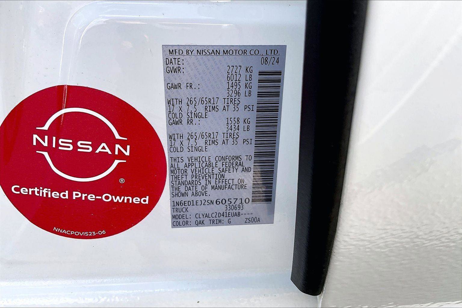 Certified 2025 Nissan Frontier SV w/ SV Convenience Package RWD image 34
