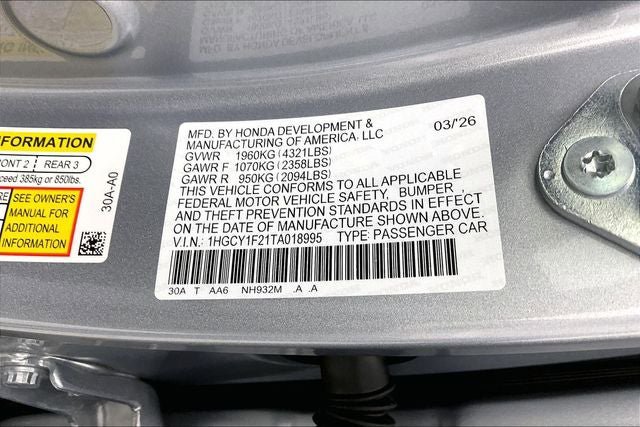New 2026 Honda Accord LX image 18