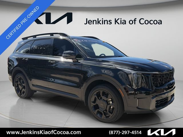 Certified 2025 Kia Sorento SX Prestige w/ Olive Brown Leather Package