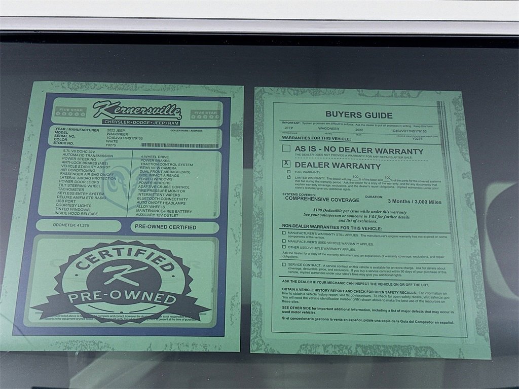 Used 2022 Jeep Wagoneer Series III w/ Premium Group I image 38