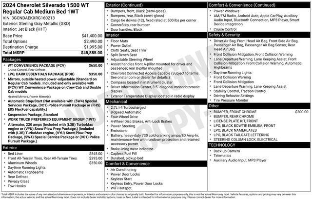 Used 2024 Chevrolet Silverado 1500 W/T w/ WT Convenience Package AWD/4WD image 11