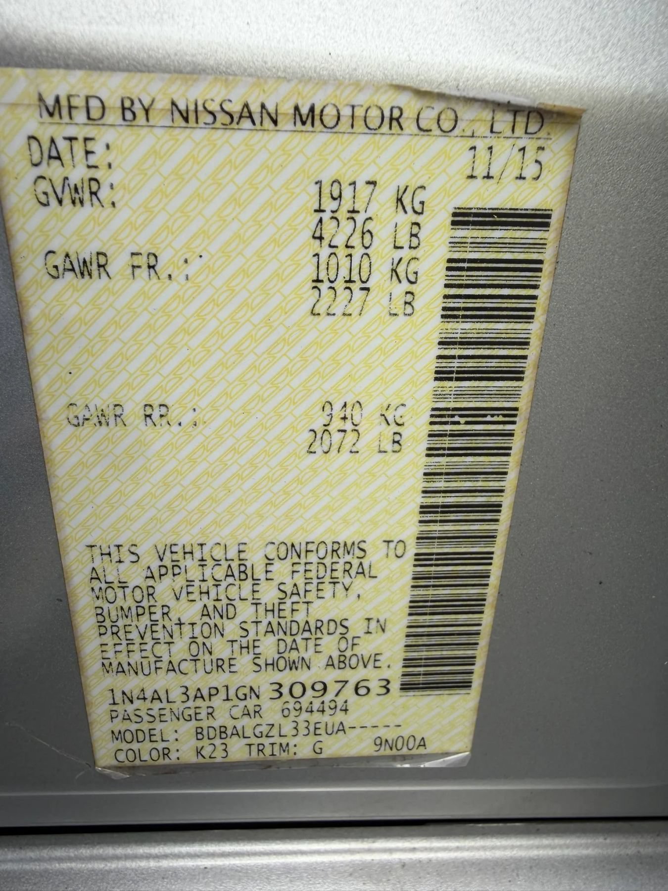 Used 2016 Nissan Altima 2.5 S w/ Power Driver Seat Package FWD image 25