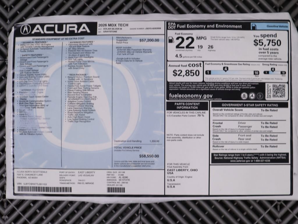 New 2026 Acura MDX w/ Technology Package image 9