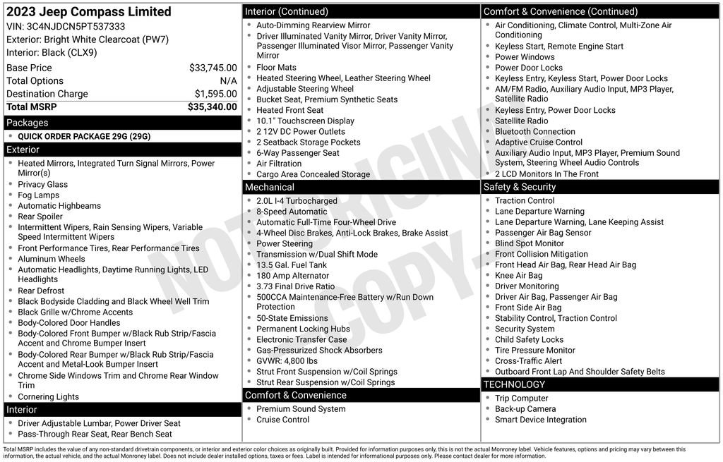 Used 2023 Jeep Compass Limited image 35