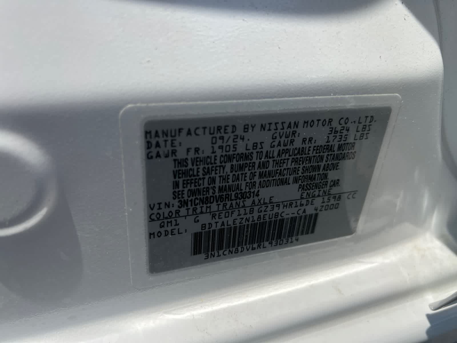 Certified 2024 Nissan Versa S w/ S Plus Package FWD image 36