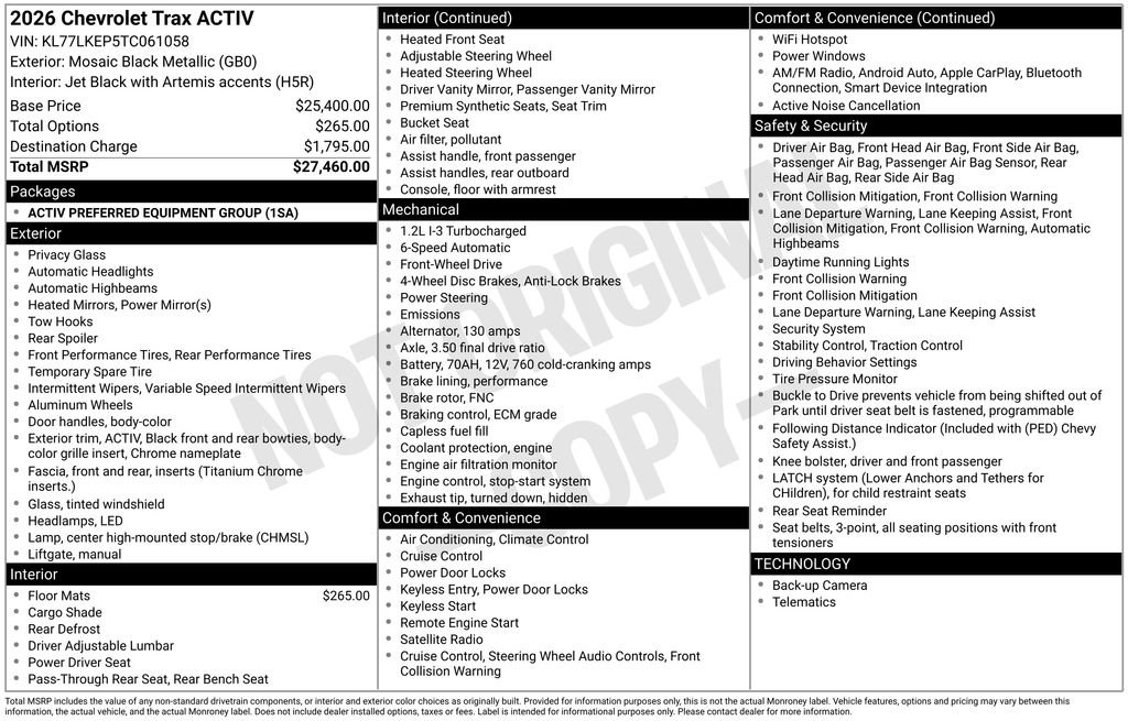 New 2026 Chevrolet Trax ACTIV image 3