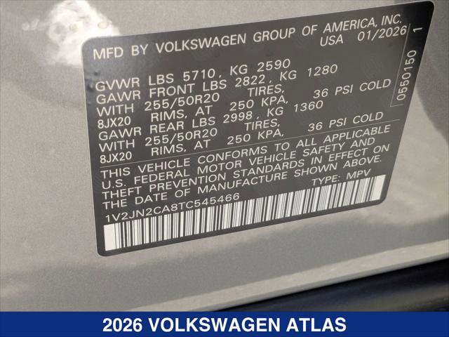 New 2026 Volkswagen Atlas SE image 20