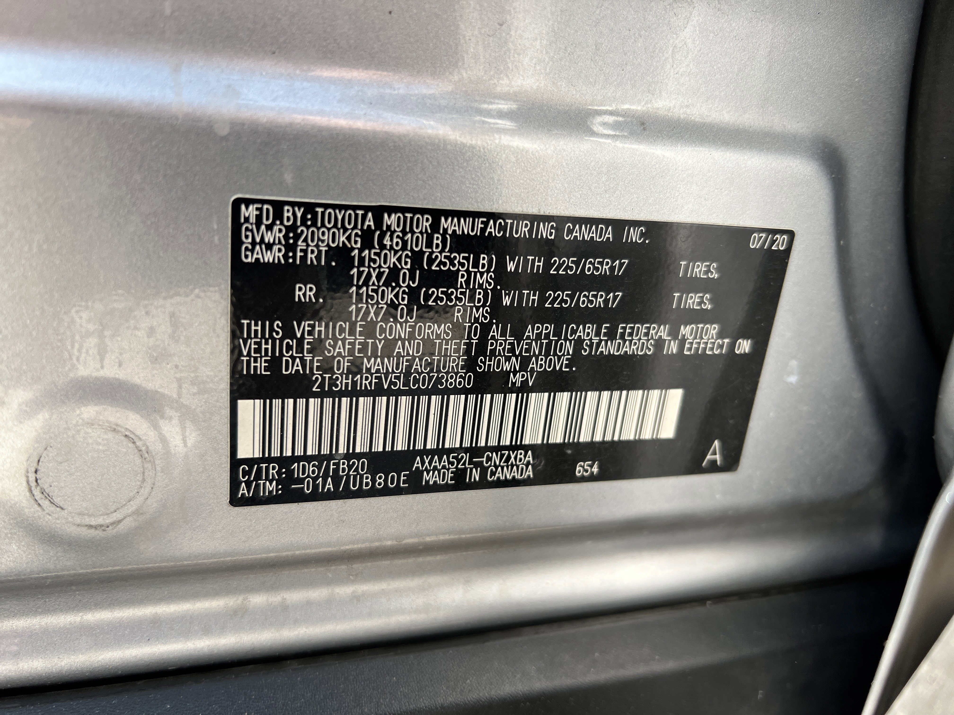 Certified 2020 Toyota RAV4 LE FWD image 32