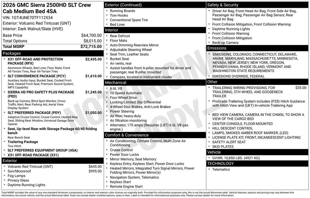 New 2026 GMC Sierra 2500 SLT image 6