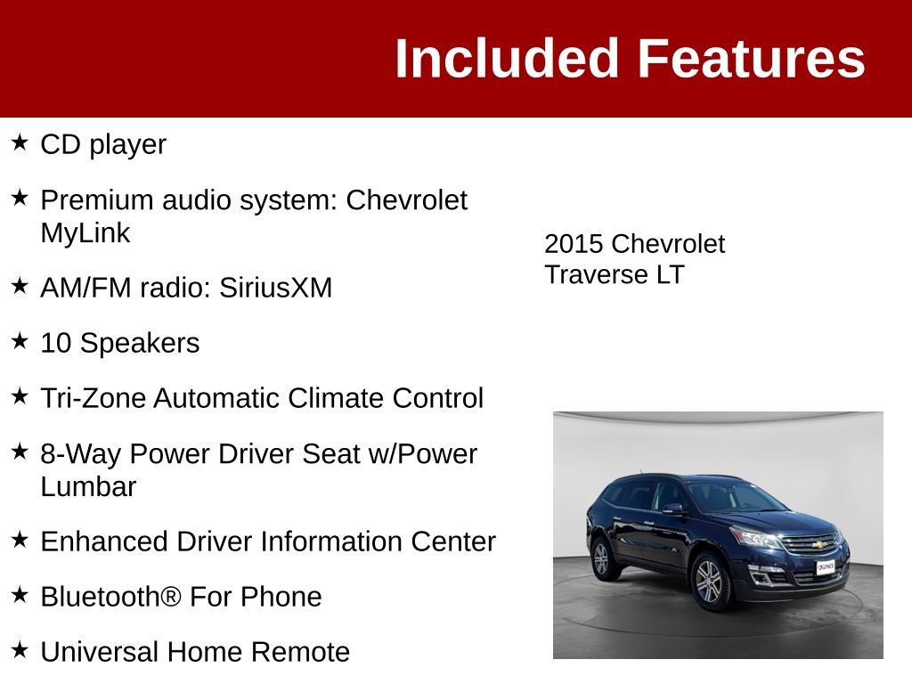 Used 2015 Chevrolet Traverse LT AWD/4WD image 4