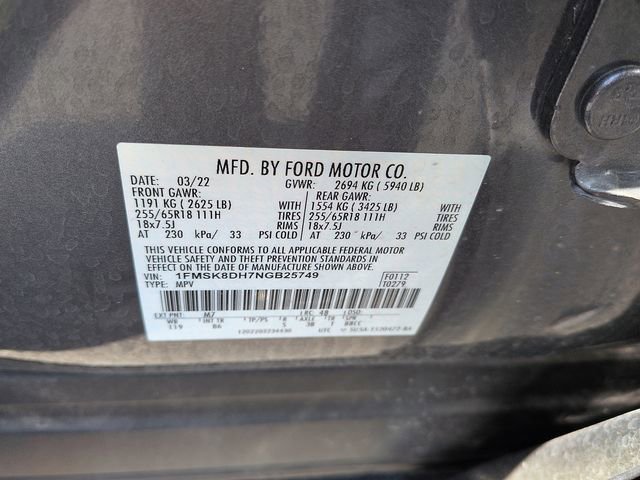 Used 2022 Ford Explorer XLT AWD/4WD image 14